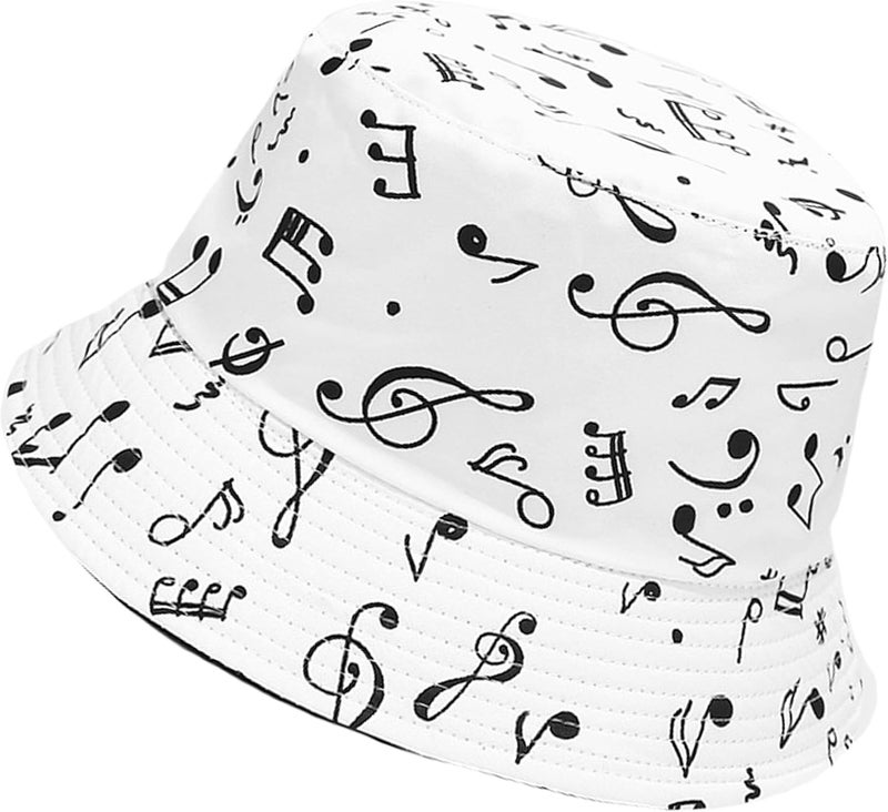 EYBF Flower Reversible Bucket Hat Cotton Summer Travel Beach Sun Hats Emboridery for Women Men - Image 1